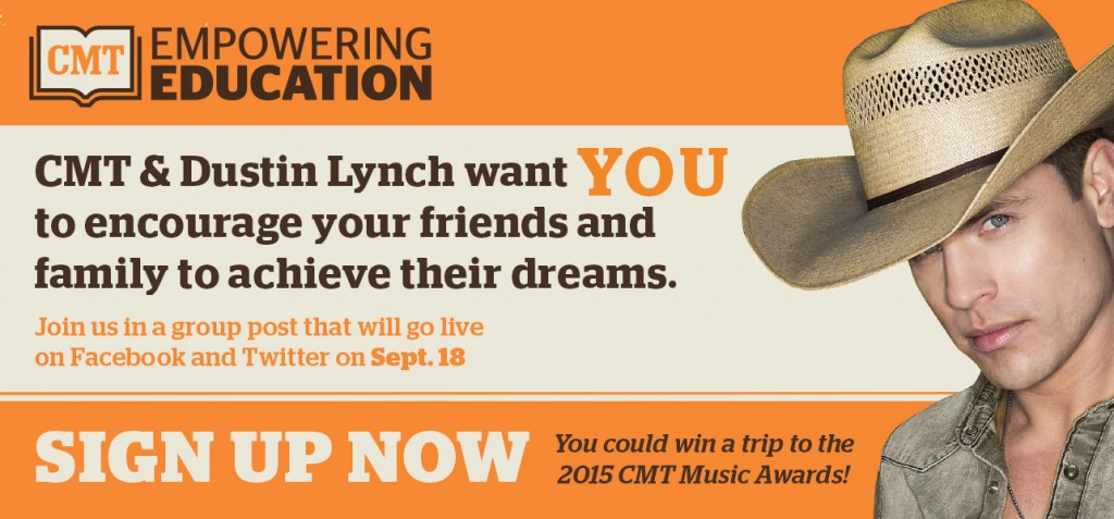 Dustin Lynch CMT Empowering Education - CountryMusicRocks.net