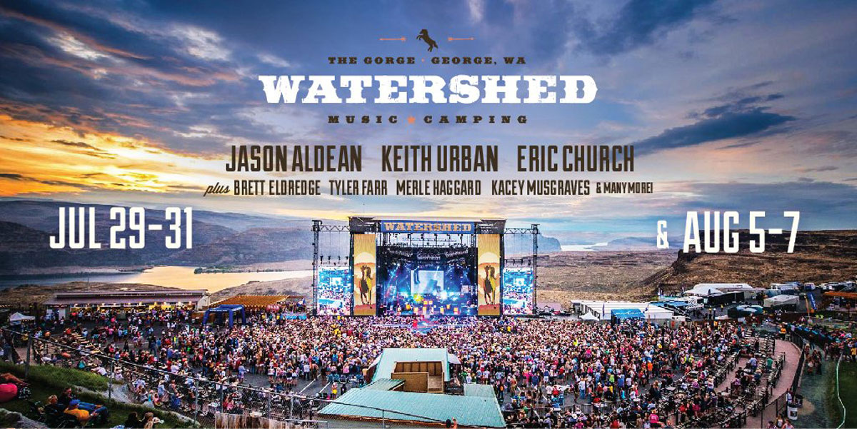 Watershed Music Festival Announces 2016 Festival Headliners Country