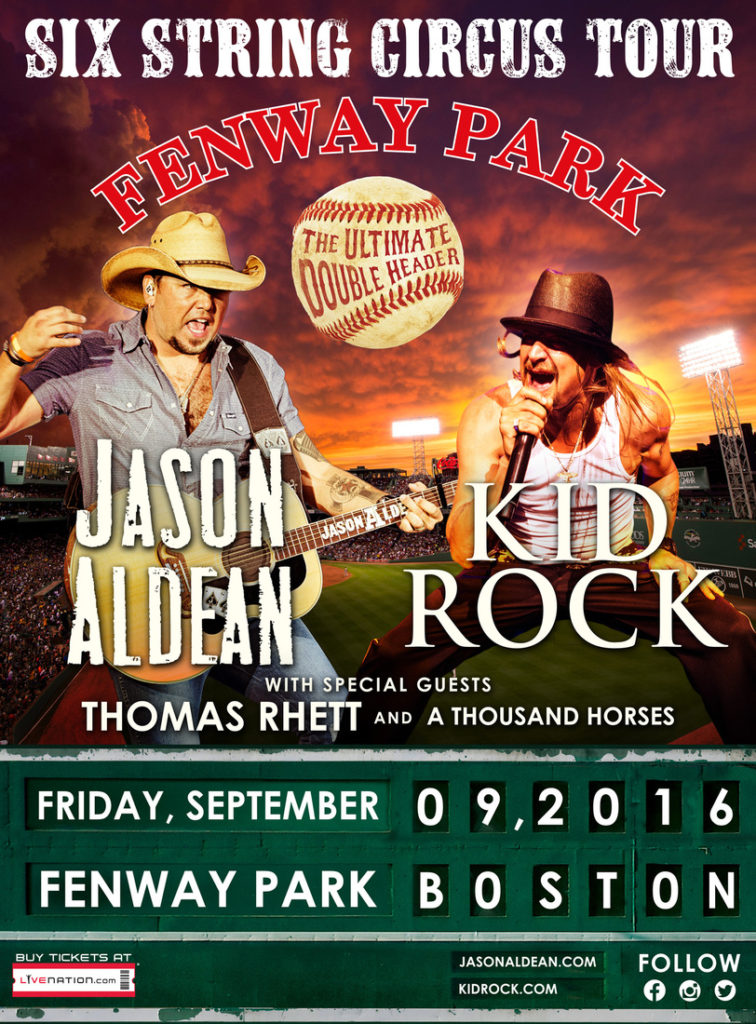 Jason Aldean Kid Rock Fenway Park - CountryMusicRocks.net